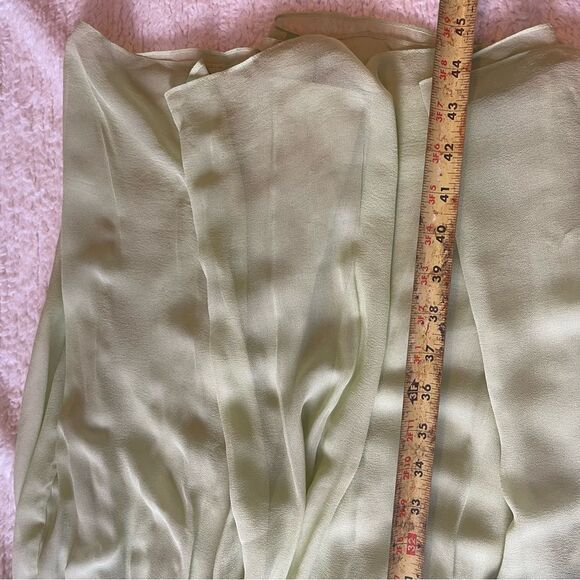 NWT Maggy London 100% Silk Light Green Halter Backless Dress Size 12 - Picture 8 of 9